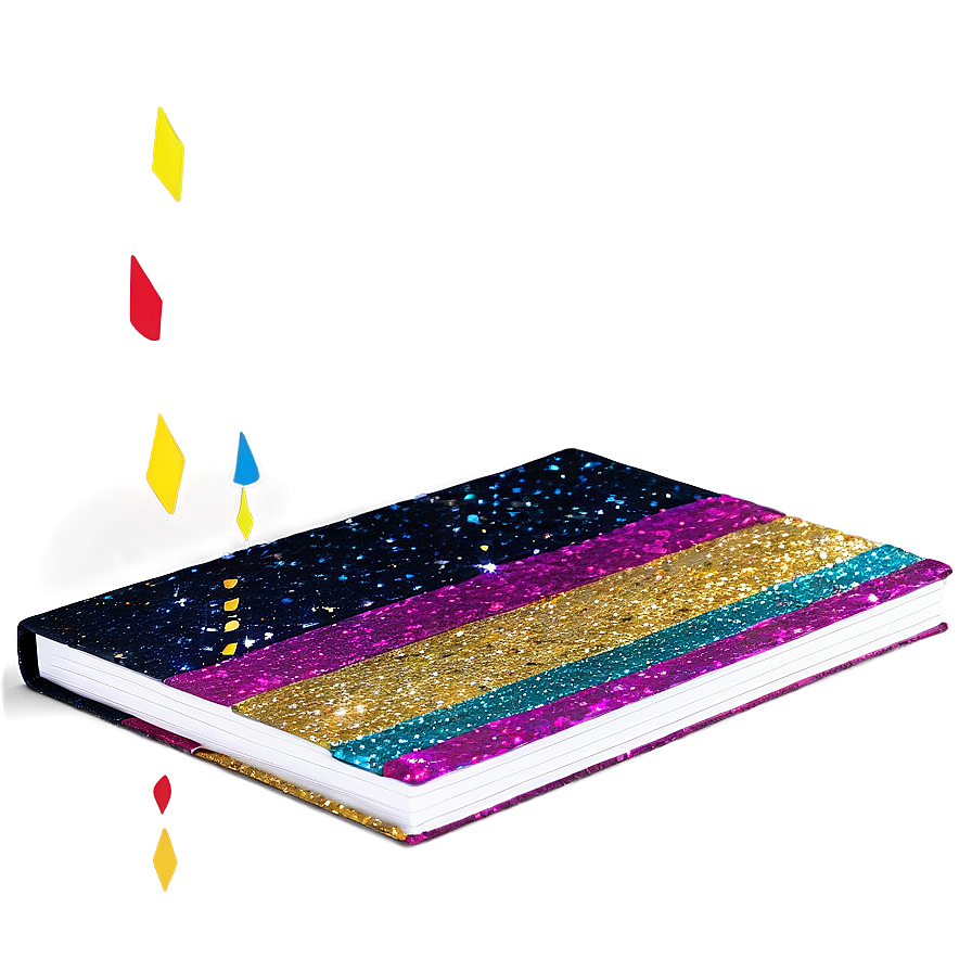 Glitter Notebook Cover Png 06282024 PNG Image