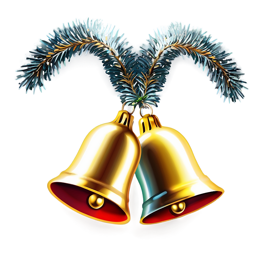 Glittering Christmas Bells Png Vdi PNG Image