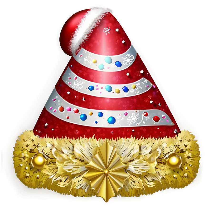 Glittering Christmas Hat Png 6 PNG Image