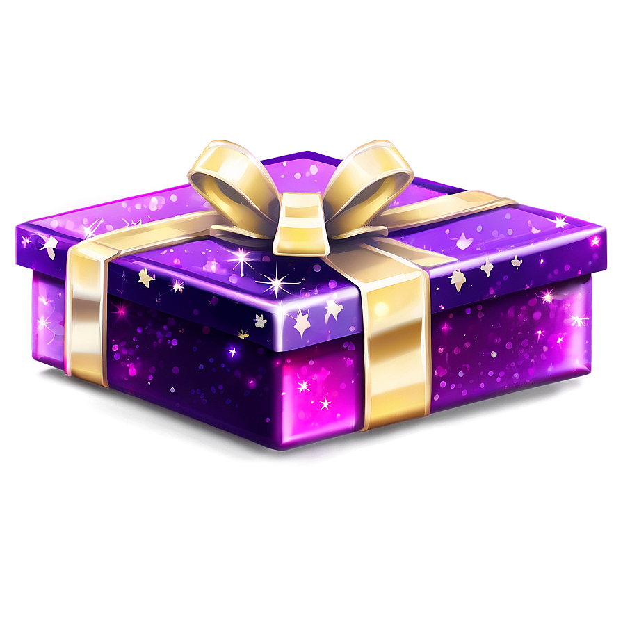 Glittering Gift Box Png Chi PNG Image