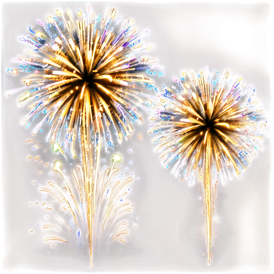 Glittering Gold Fireworks Celebration Png 06292024 PNG Image