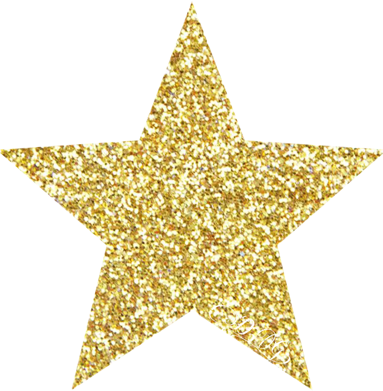 Glittering Gold Star PNG Image