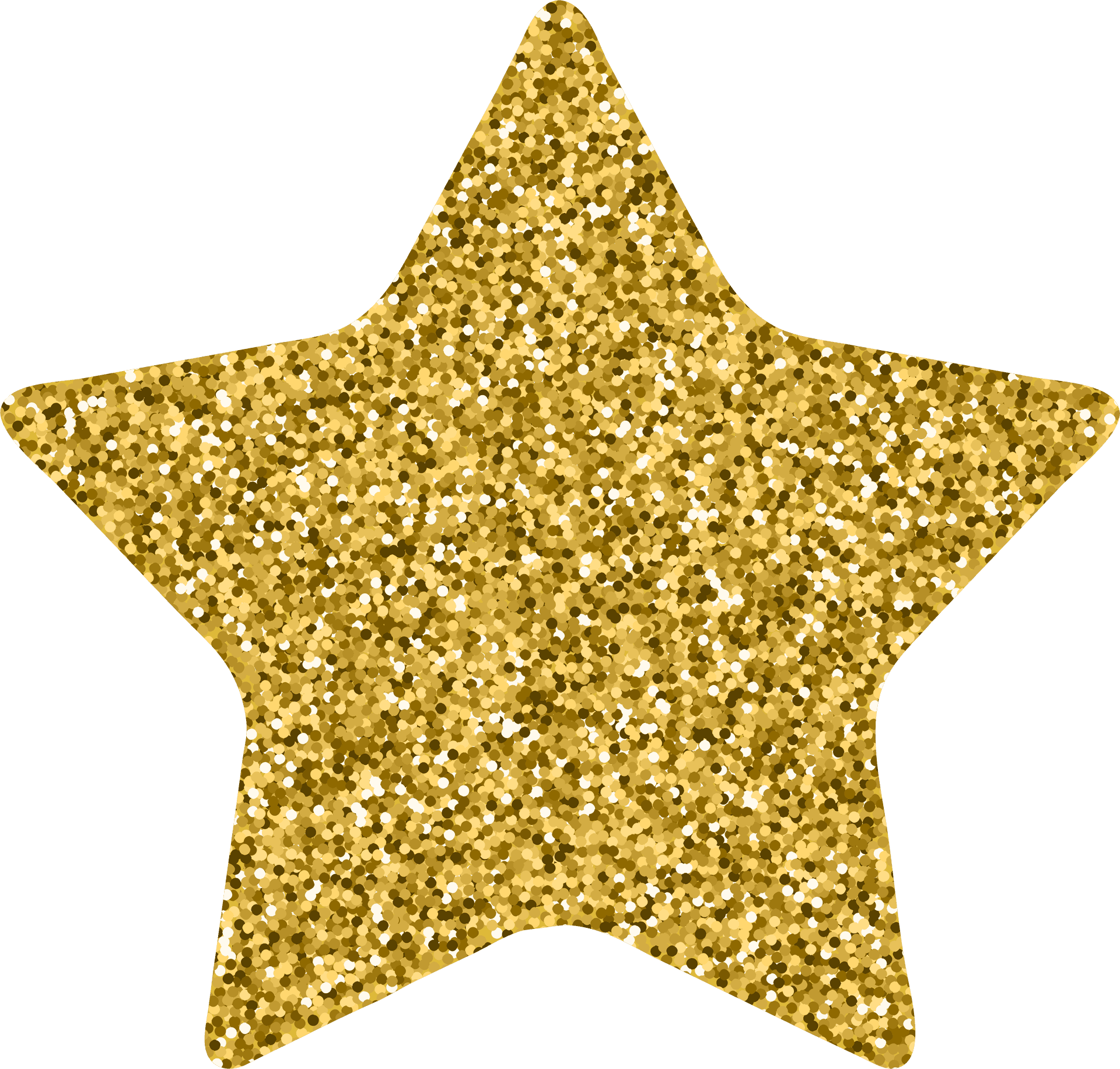 Glittering Golden Star Texture PNG Image