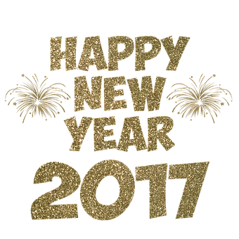 Glittering Happy New Year2017 PNG Image