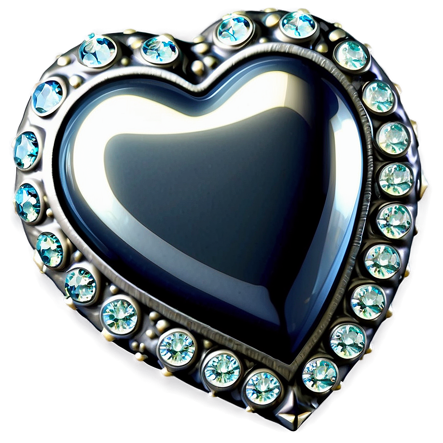 Glittering Heart Jewel Png B PNG Image