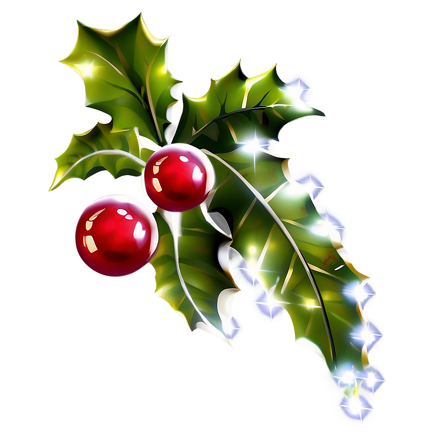 Glittering Holly Png Cti PNG Image