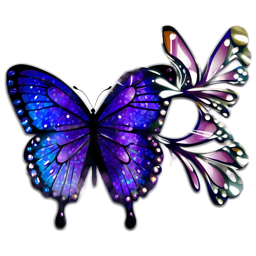 Glittering Purple Butterfly Png 05232024 PNG Image