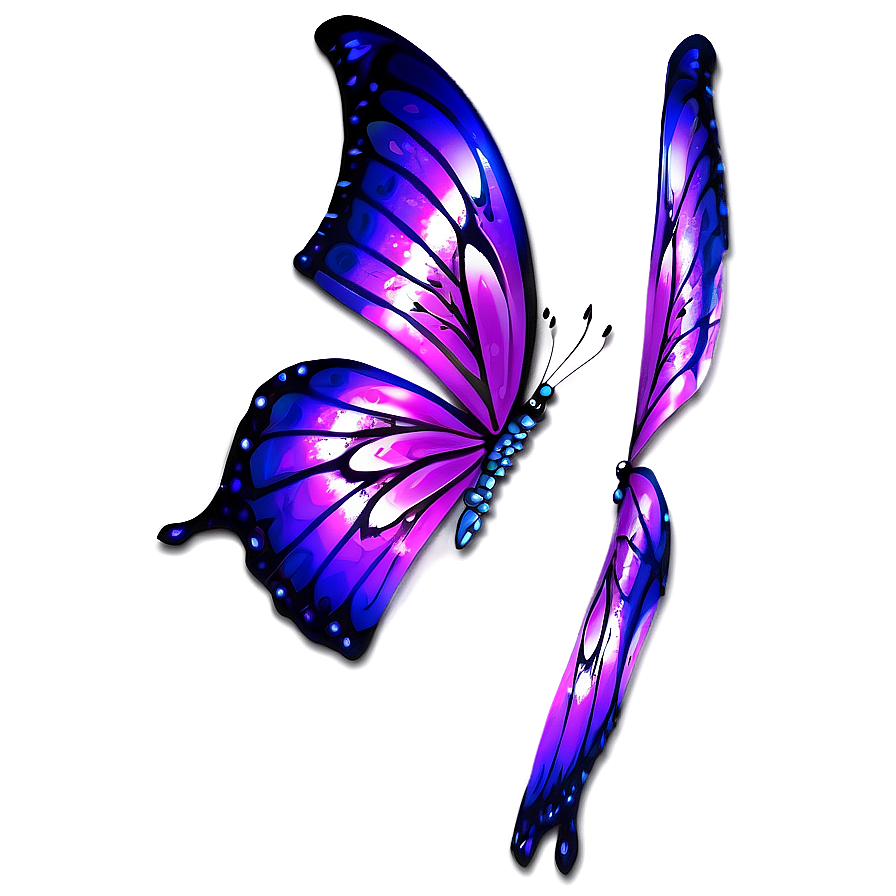 Glittering Purple Butterfly Png 05232024 PNG Image