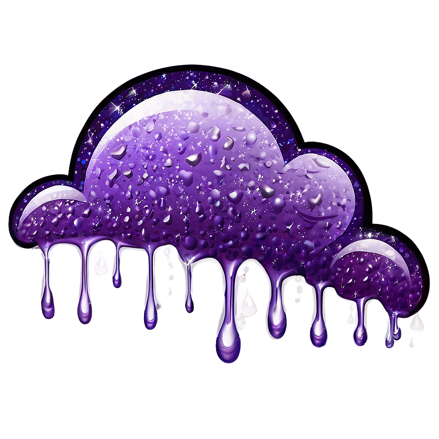 Glittering Purple Rain Png Lhv PNG Image