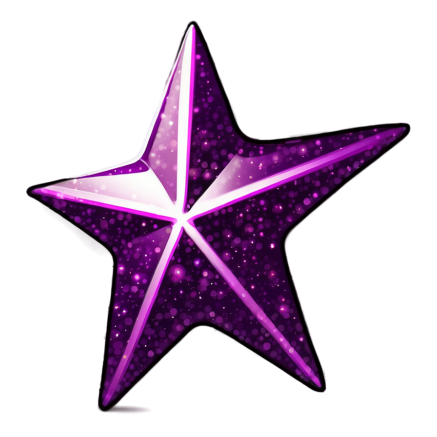 Glittering Purple Star Illustration Png 30 PNG Image