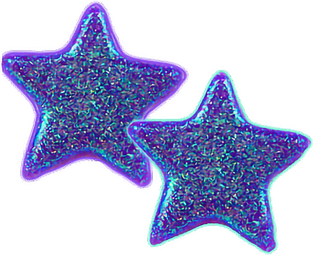 Glittering Purple Stars Graphic PNG Image