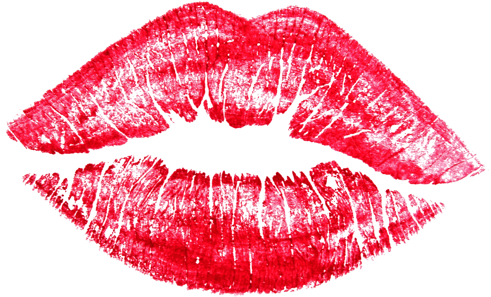 Glittering Red Lipstick Kiss PNG Image