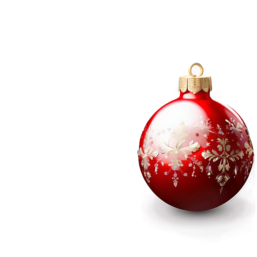 Glittering Red Ornament Png Tuv PNG Image