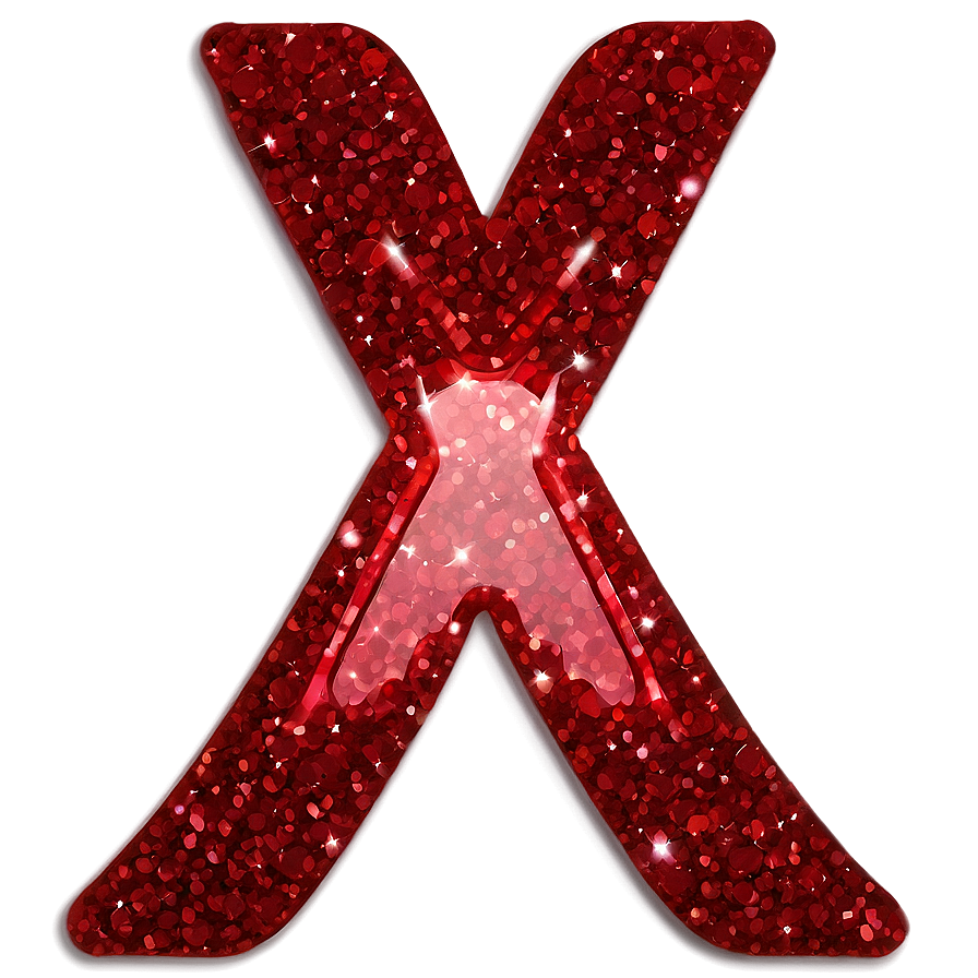 Glittering Red X Png Jpy PNG Image