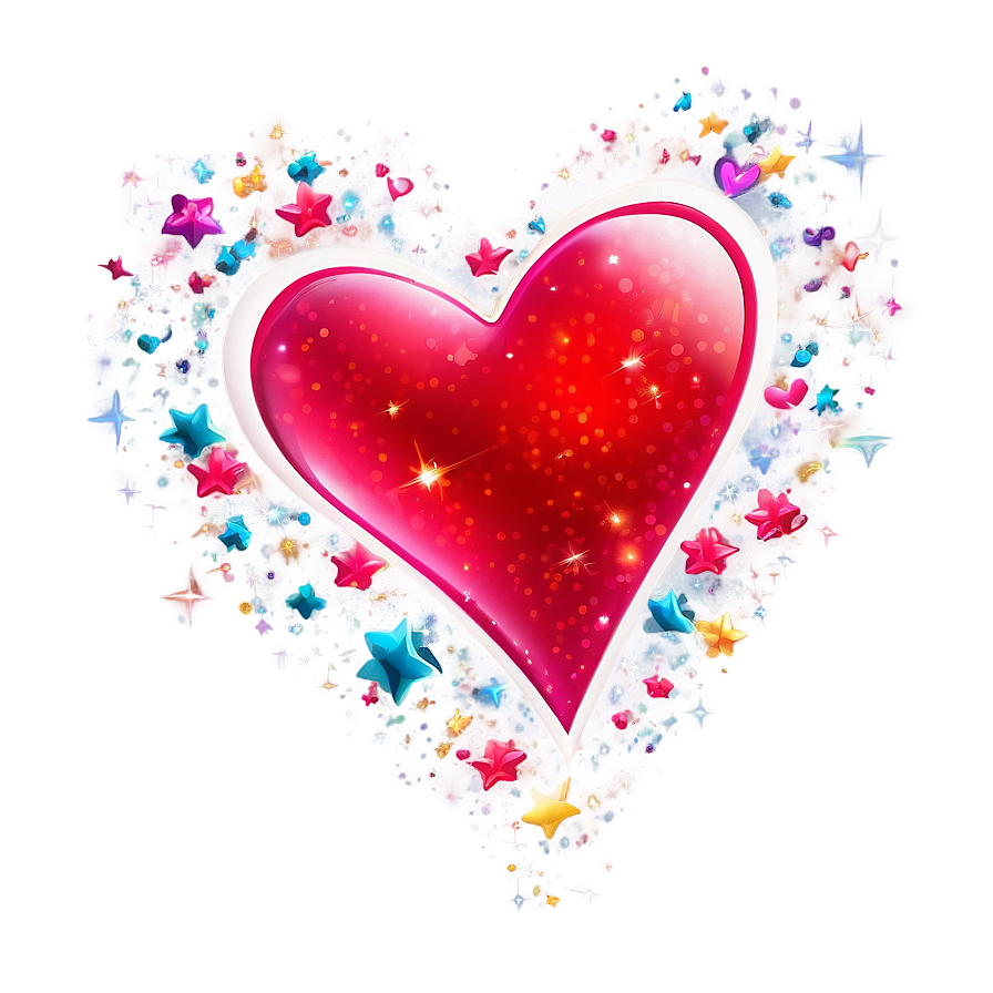 Glittering Valentines Star Png 05232024 PNG Image