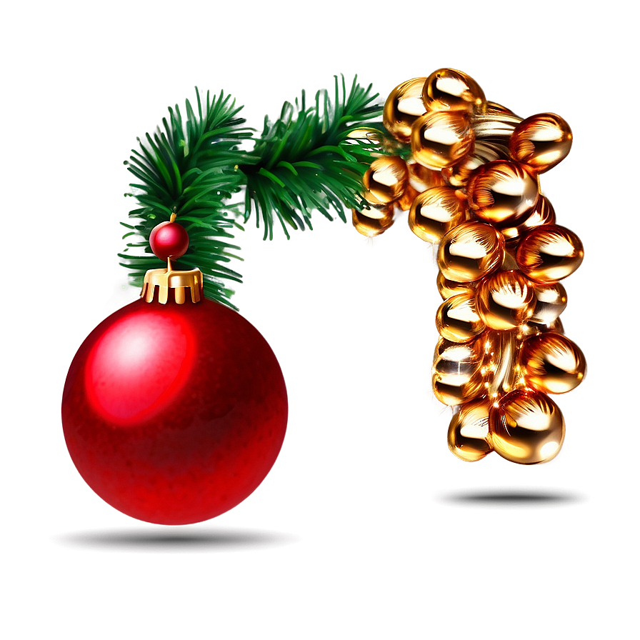 Glittering Xmas Garland Png 06242024 PNG Image