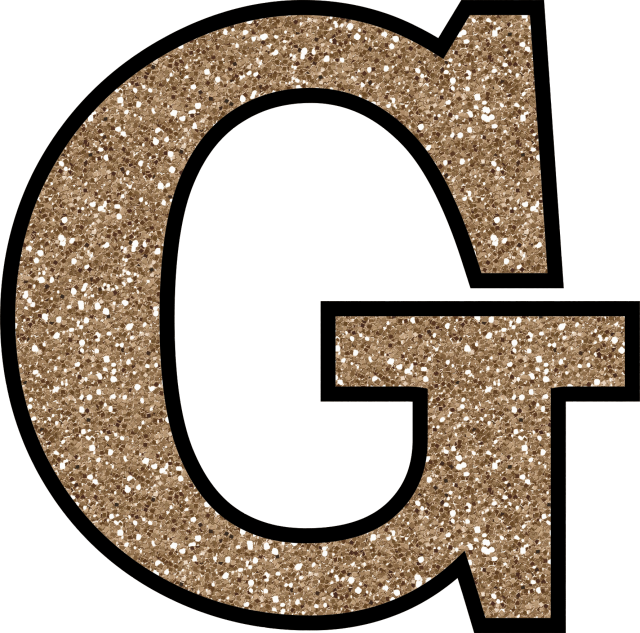 Glittery Brown Letter G PNG Image