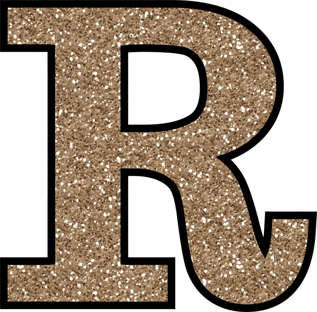 Glittery Brown Letter R PNG Image