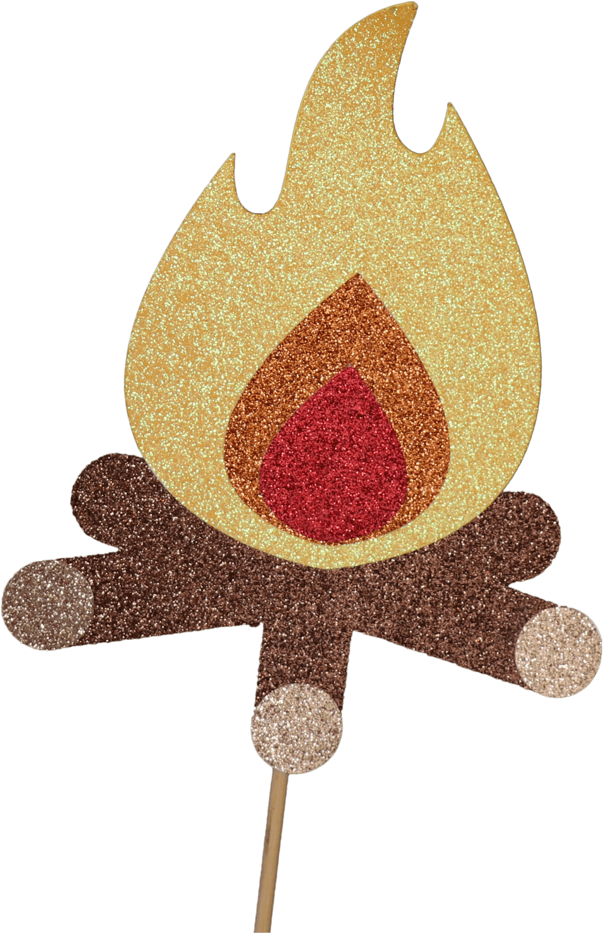 Glittery Campfire Prop Photobooth PNG Image