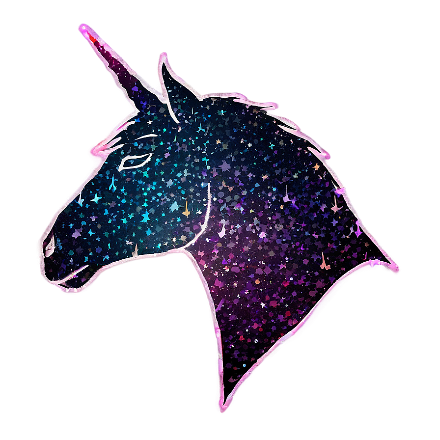 Glittery Unicorn Silhouette Png Jvj PNG Image