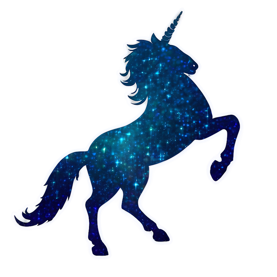 Glittery Unicorn Silhouette Png Qjx PNG Image