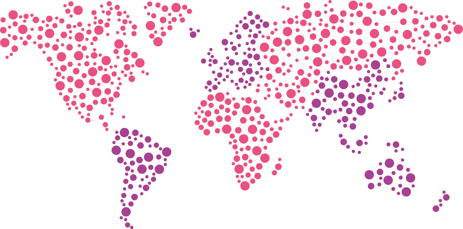 Global Connectivity Network Map PNG Image