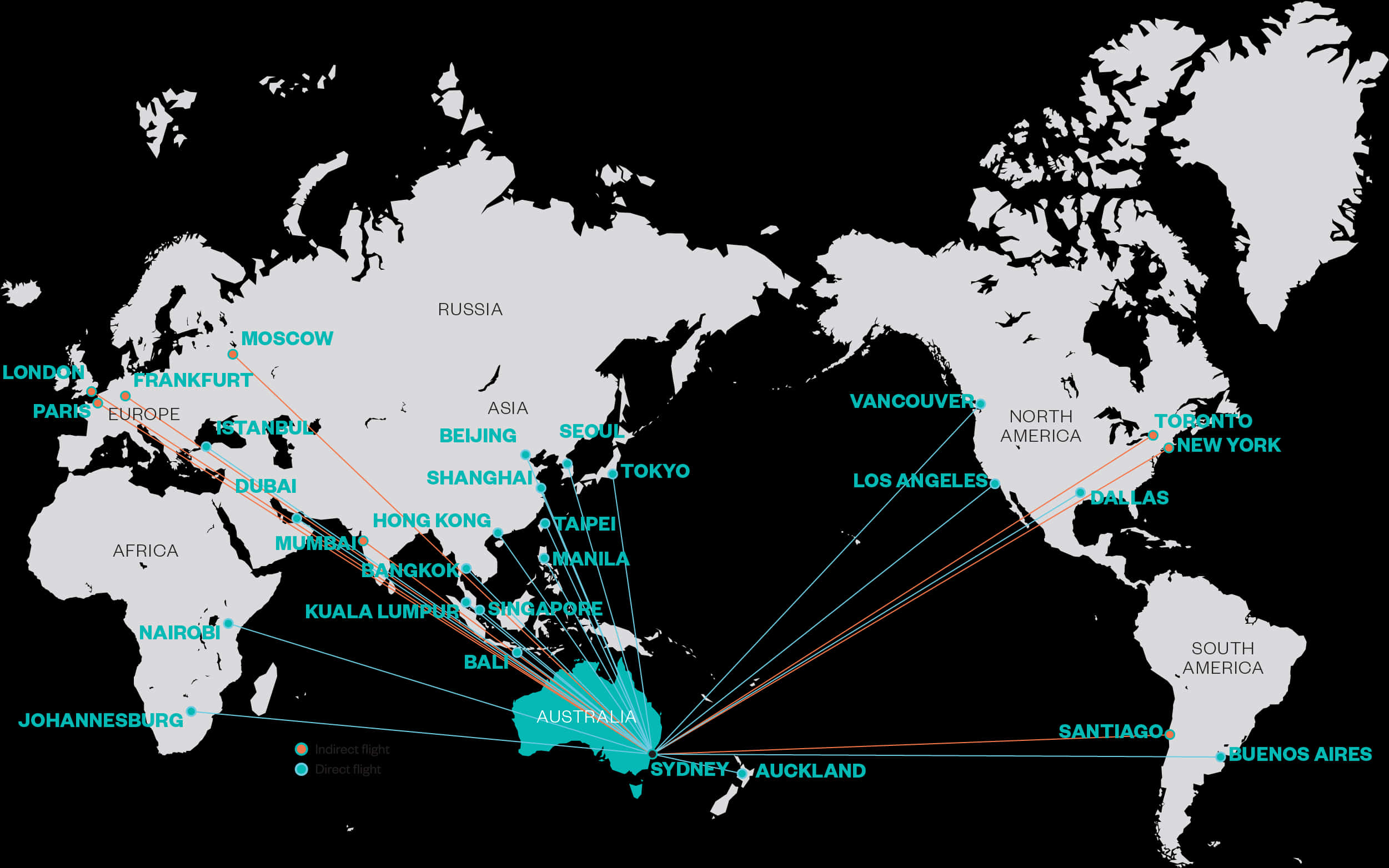 Global Flight Paths Map PNG Image