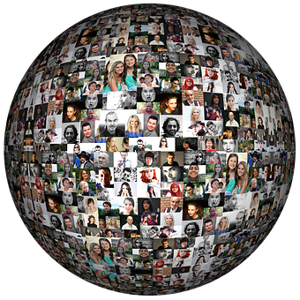 Global Mosaicof Faces PNG Image