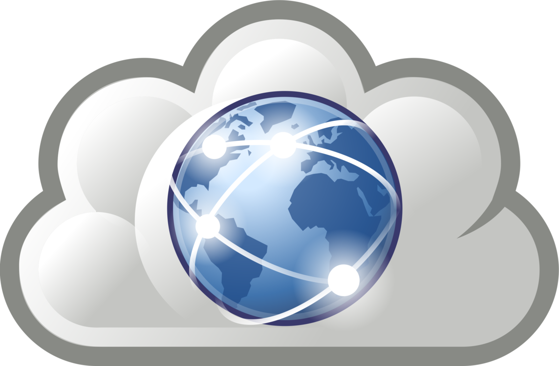 Global Network Cloud Concept PNG Image