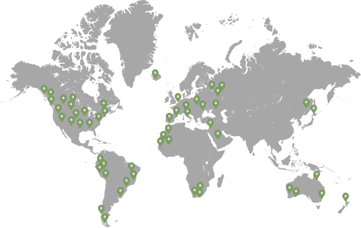 Global Network Distribution Map PNG Image