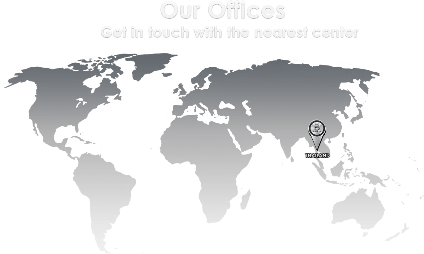 Global Offices Map Thailand Pinpointed PNG Image