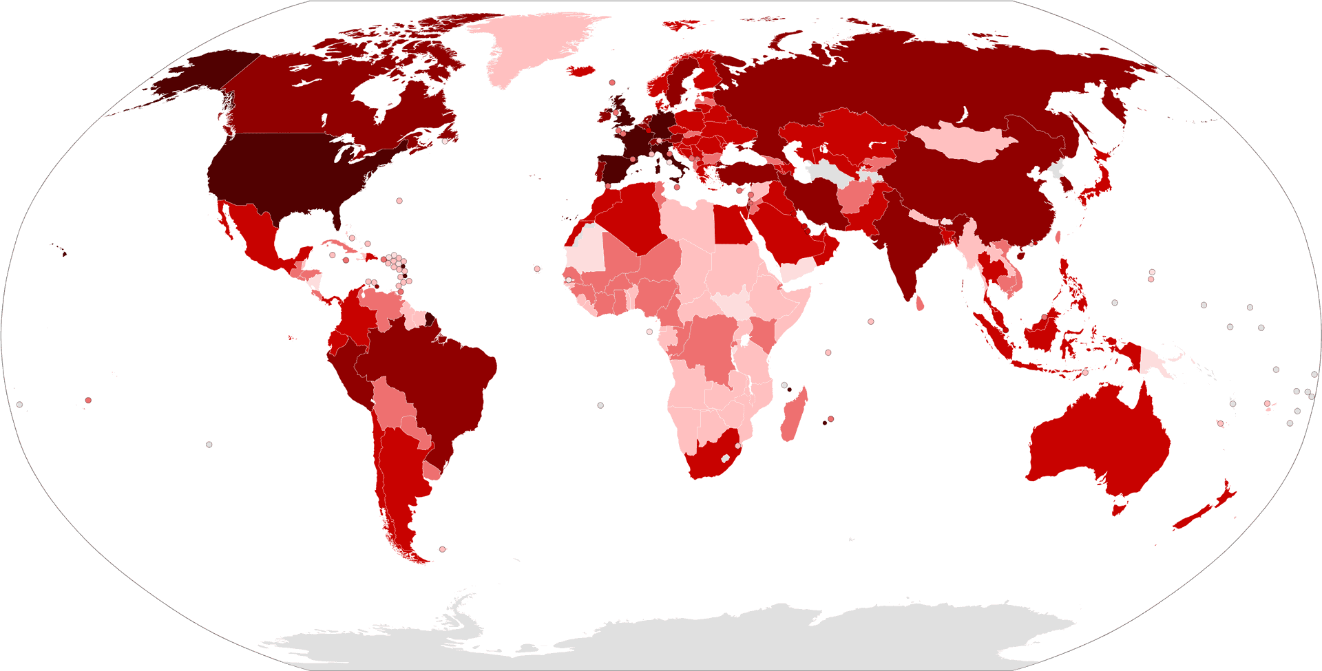 Global Population Density Map PNG Image