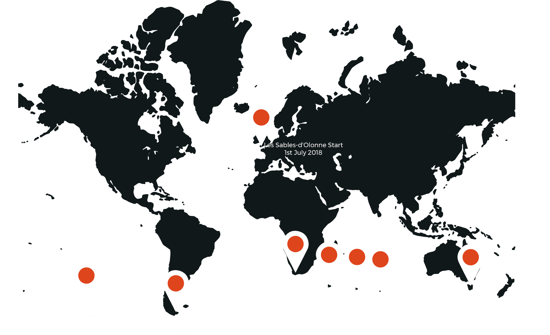 Global Sailing Route Map2018 PNG Image