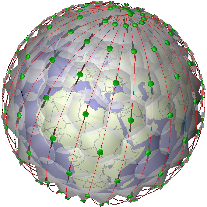 Global Satellite Network Visualization PNG Image