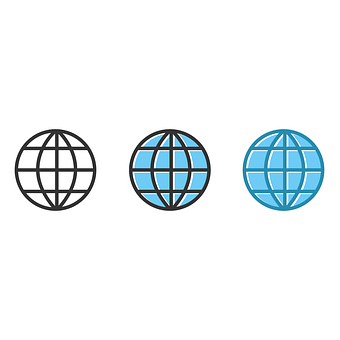 Globe Icons Progression PNG Image