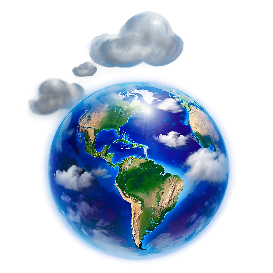 Globe With Clouds Png 46 PNG Image