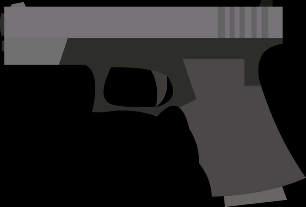 Glock Pistol Silhouette PNG Image