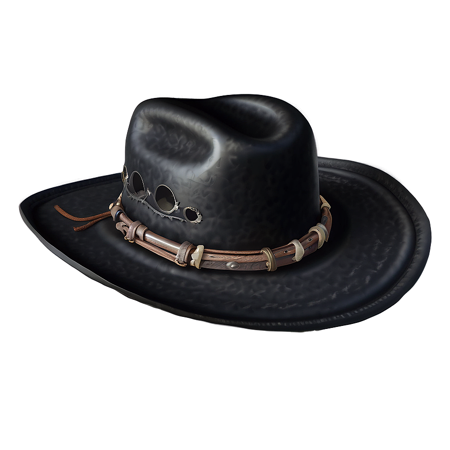 Glossy Black Cowboy Hat Png Ldf PNG Image