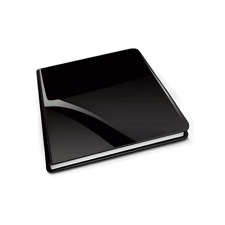 Glossy Black Folder Illustration Png 34 PNG Image