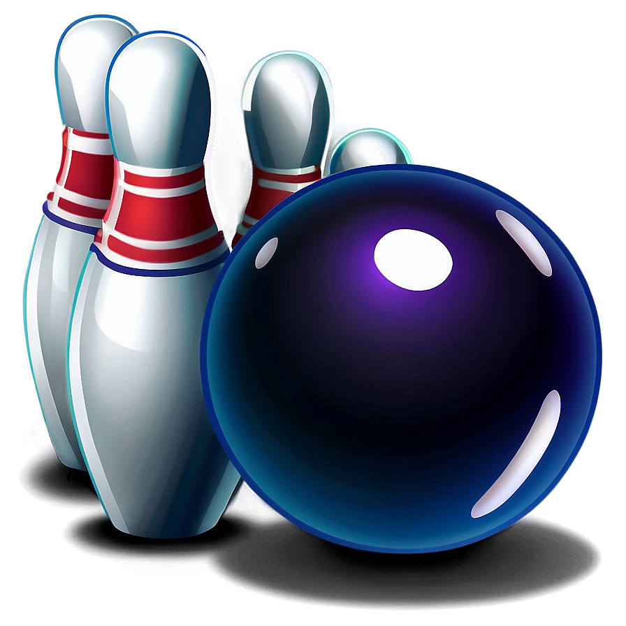 Glossy Bowling Ball Illustration Png Shi PNG Image