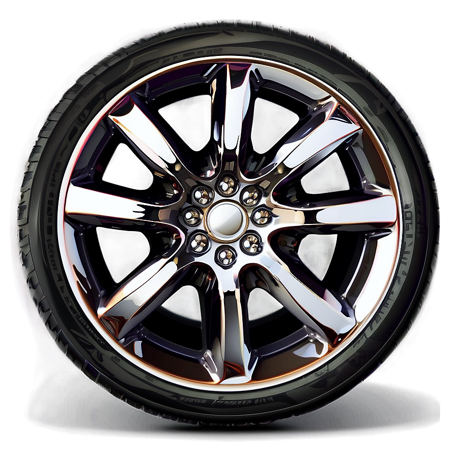 Glossy Car Wheel Png Lny88 PNG Image