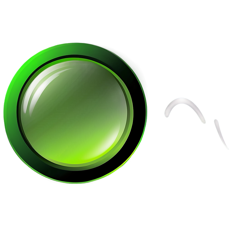 Glossy Green Circle Button Png 05252024 PNG Image