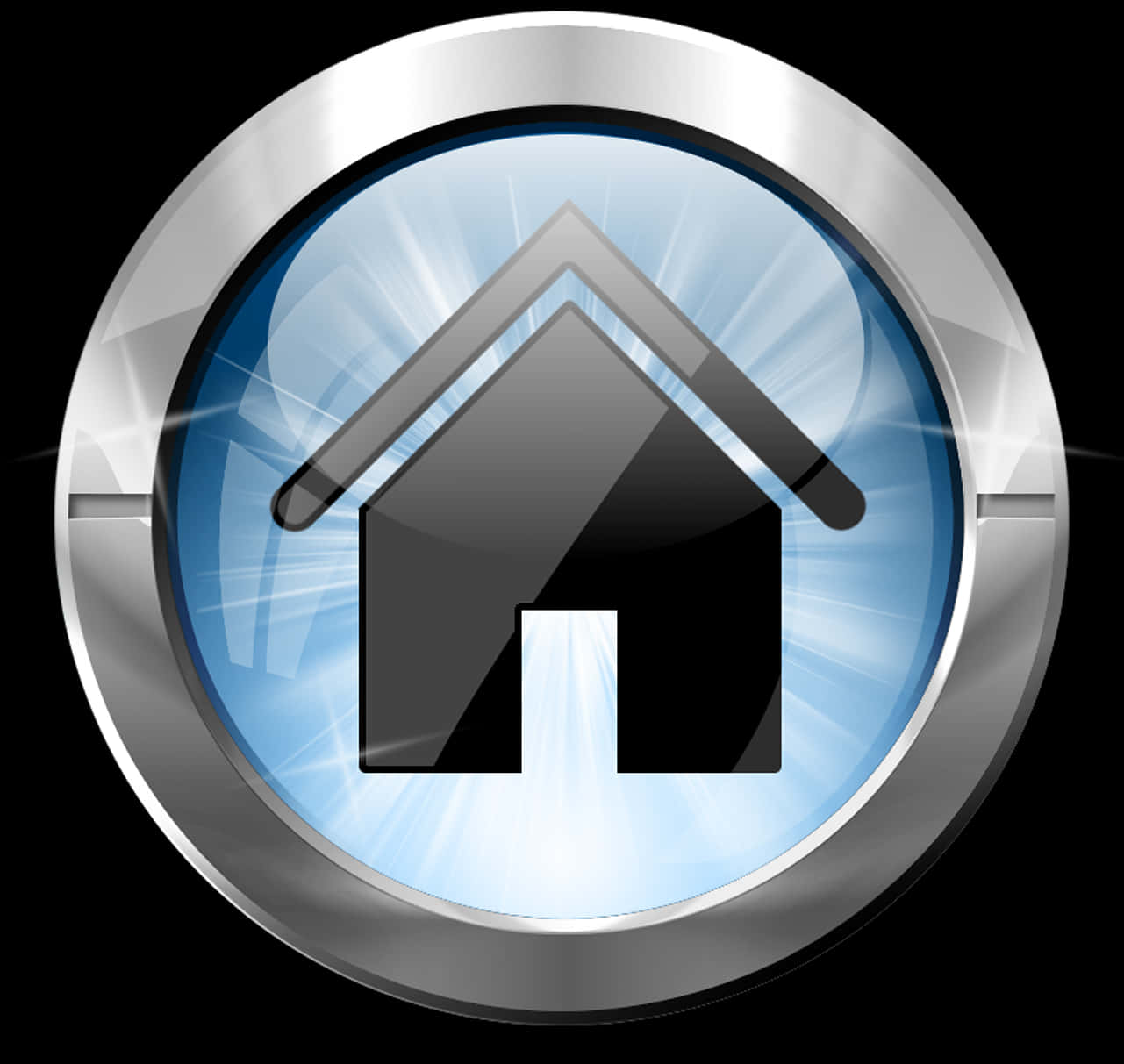 Glossy Home Icon Design PNG Image