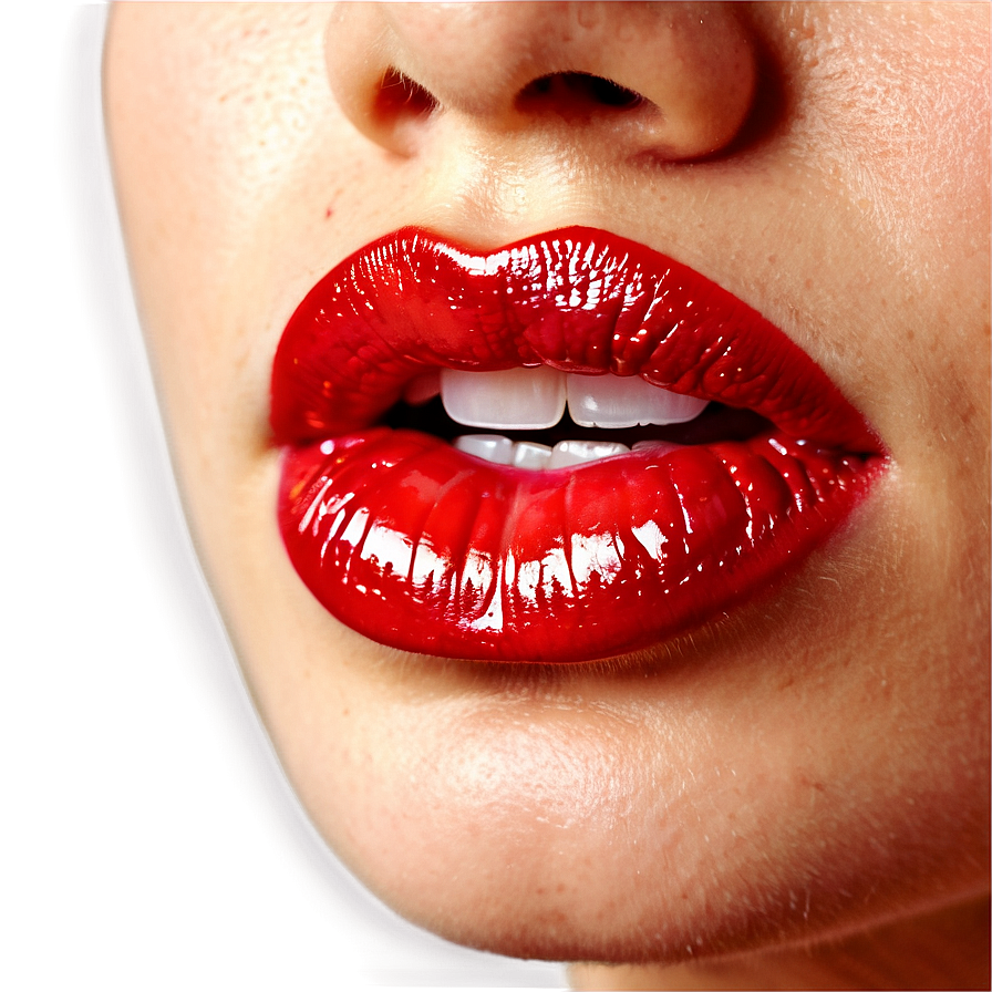 Glossy Lips Closeup Png Gts PNG Image