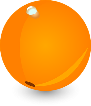 Glossy Orange Vector Illustration PNG Image