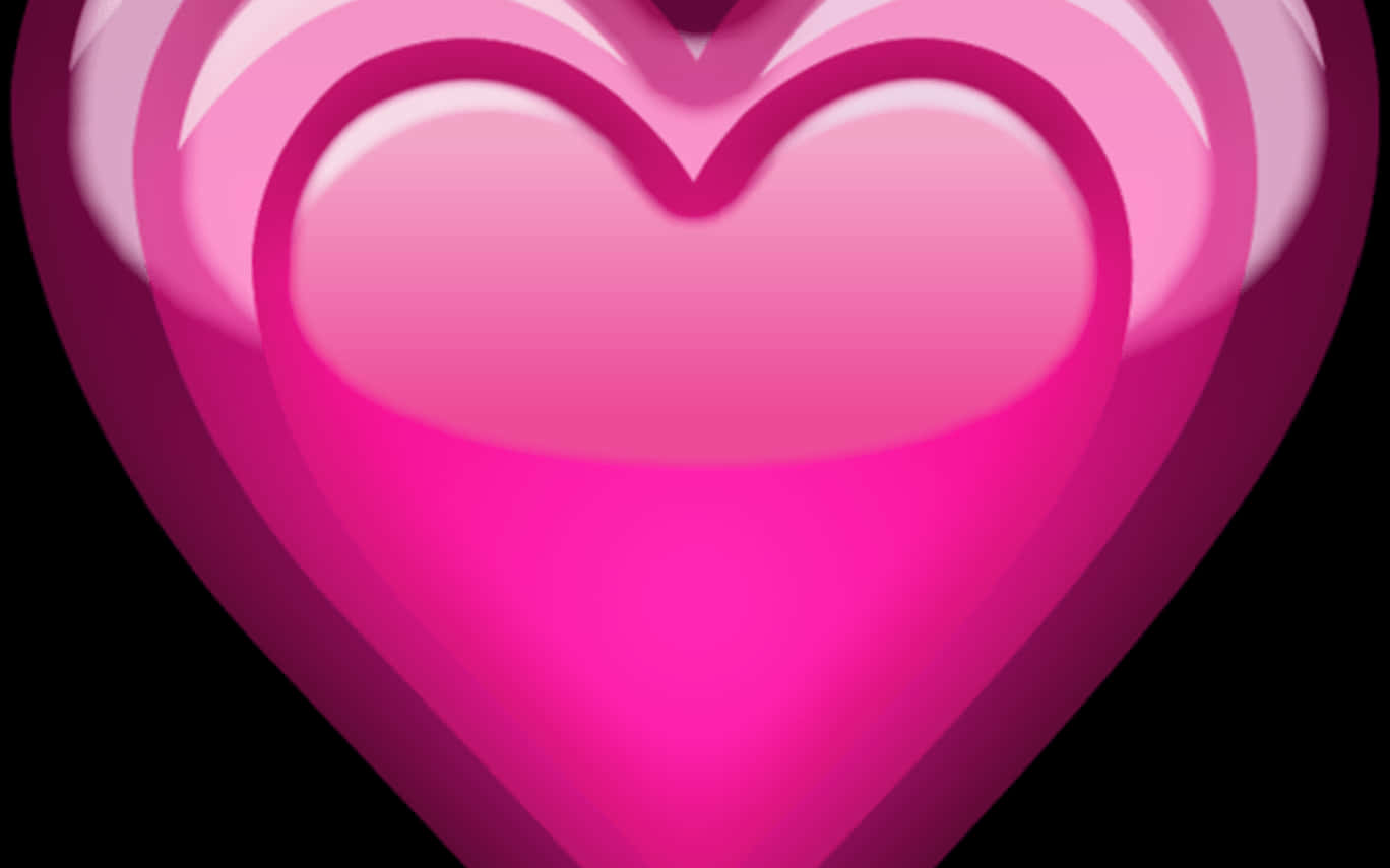 Glossy Pink Heart Design PNG Image