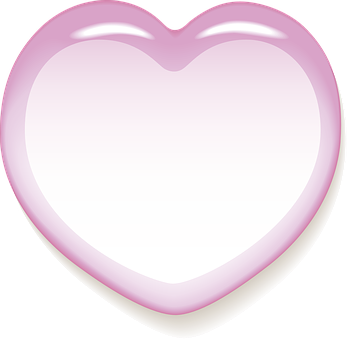 Glossy Pink Heart Outline PNG Image