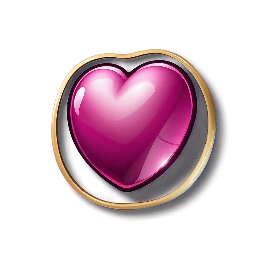 Glossy Pink Heart Symbol Png Jib PNG Image