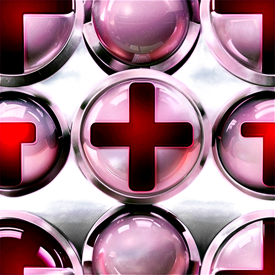 Glossy Red Cross Png 96 PNG Image