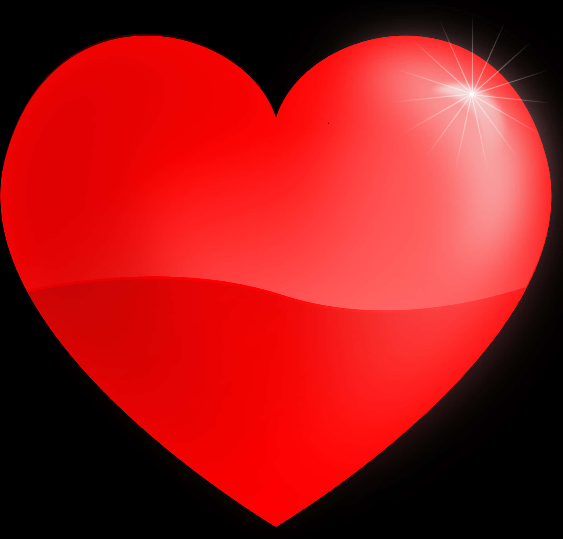 Glossy Red Heart Clipart PNG Image